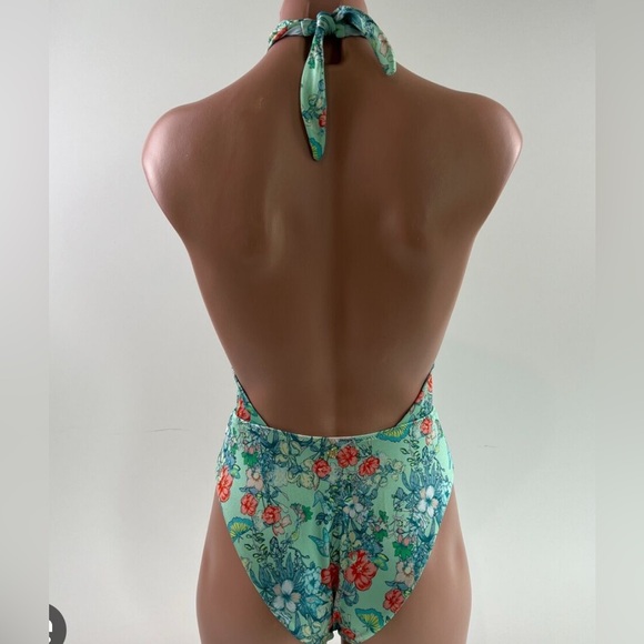 Victorias Secret Swimsuit Floral NWT‎ Size Large Green Pink Beach Summer - Picture 7 of 7